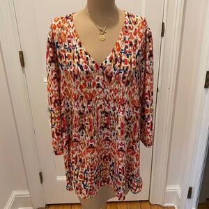 Rose & Olive Colorful Blouse - Size 1X